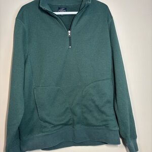 J. Crew Men's Deep Green Half-Zip Sweater